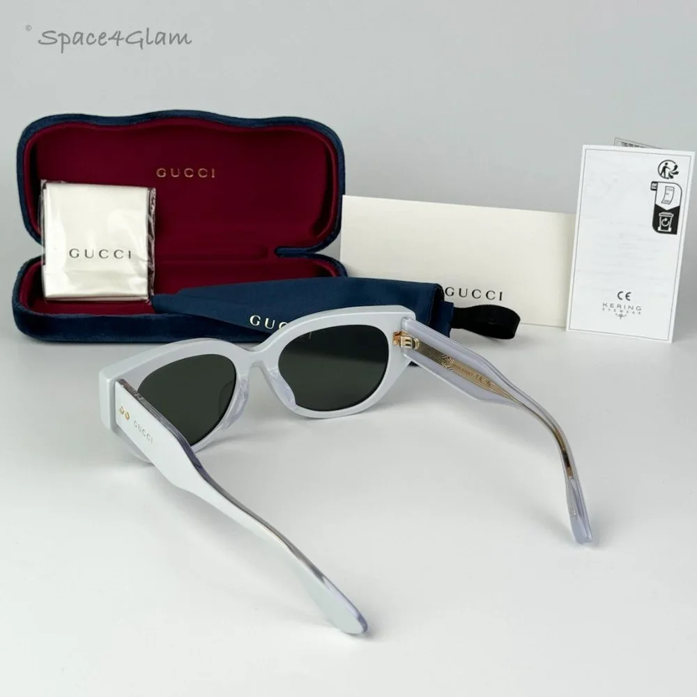 BRAND NEW Gucci GG1532SA 003 Grey Unisex Cat Eye Sunglasses GG 1532SA